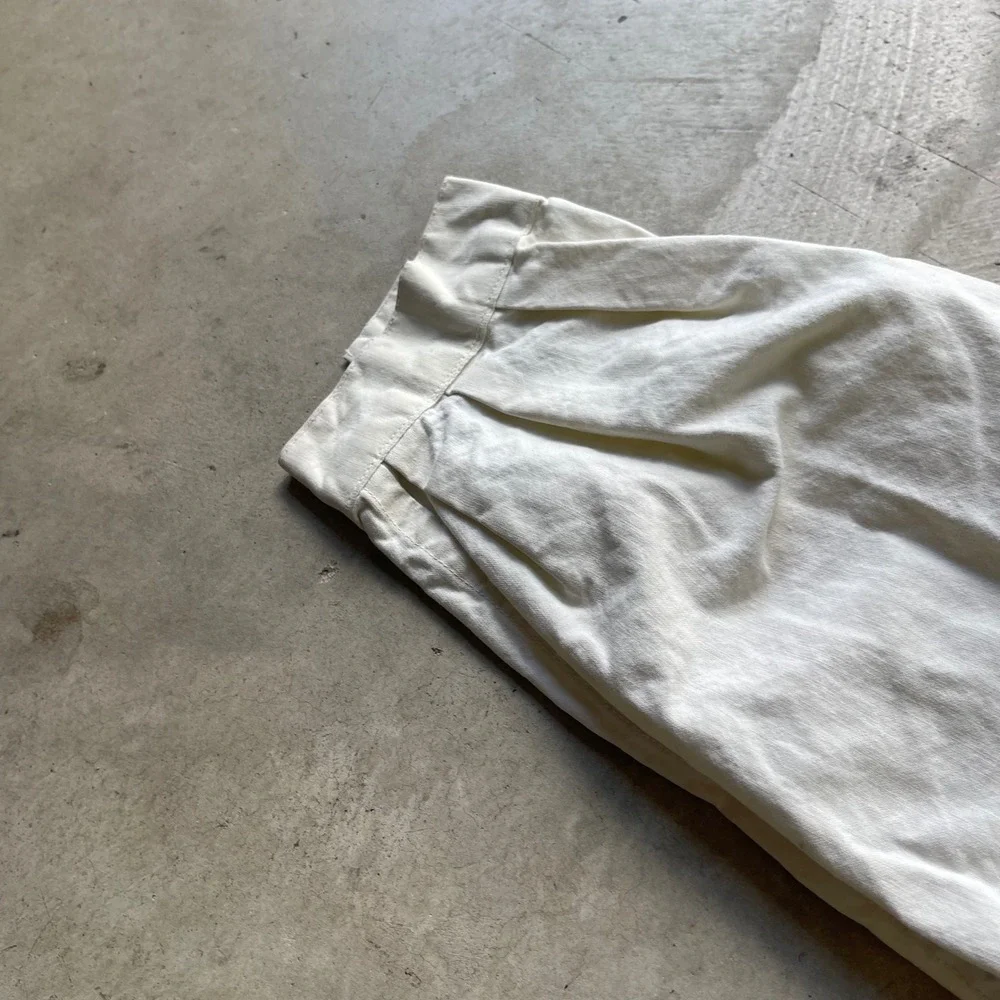 Vintage WW2 Swedish Military Smock White Cotton Canvas Anorak Hooded Jacket F11